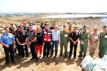 Simulacro de accidente aéreo en el sur de la Isla (Foto TA)